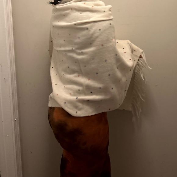 SOFT FAUX CASHMERE SCARF COLORFUL POLKA DOT. NEW IN PACK - Picture 6 of 10